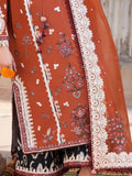 Orange Hussain Rehar Barmala Pret'26 Lawn Embroidered 3-Piece Suit-Gerua