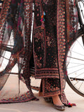 Black Hussain Rehar Barmala Pret'26 Lawn Embroidered 3-Piece Suit-Noushyy