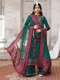Green Hussain Rehar Barmala Pret'26 Lawn Embroidered 3-Piece Suit-Zammuradi