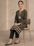 Black-Bin Shaukat Lawn Brosha Printed Stitched 2-Piece Suit