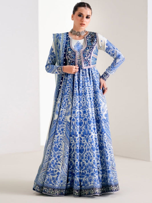 Blue Binilyas Amour Luxury Lawn'26 Embroidered Unstitched 3-Piece Suit-188-A