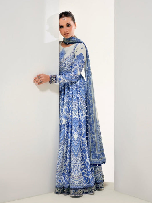 Blue Binilyas Amour Luxury Lawn'26 Embroidered Unstitched 3-Piece Suit-188-A