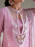 Pink Binilyas Amour Luxury Lawn'26 Embroidered Unstitched 3-Piece Suit-181-B