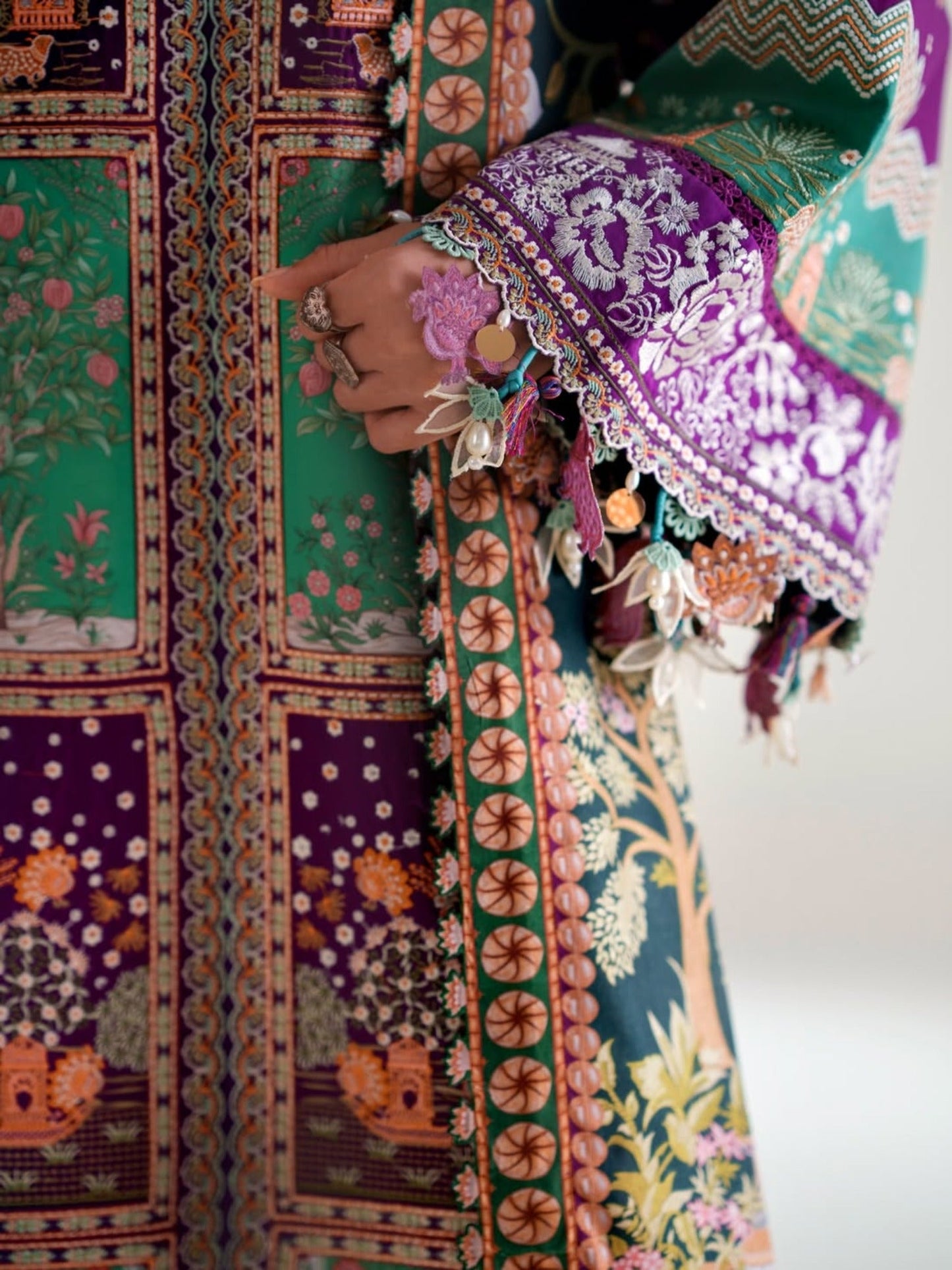 Purple Binilyas Amour Luxury Lawn'26 Embroidered Unstitched 3-Piece Suit-186-A