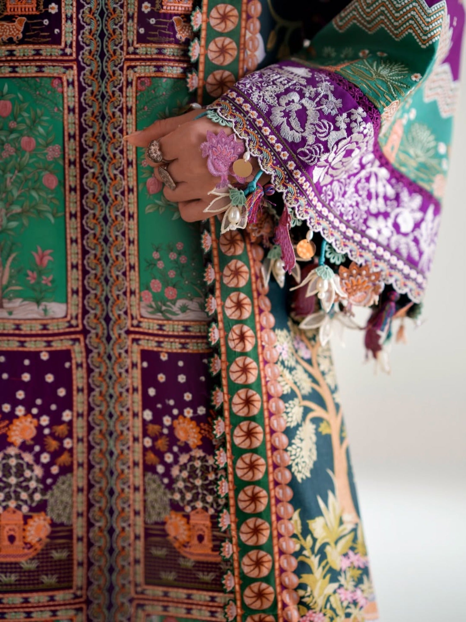 Purple Binilyas Amour Luxury Lawn'26 Embroidered Unstitched 3-Piece Suit-186-A