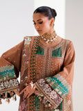 Brown Binilyas Amour Luxury Lawn'26 Embroidered Unstitched 3-Piece Suit-186-B