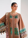 Brown Binilyas Amour Luxury Lawn'26 Embroidered Unstitched 3-Piece Suit-186-B