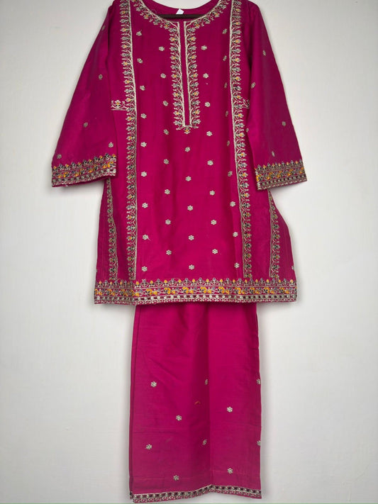 Pink Bin Shaukat Pima Lawn Embroidered Stitched 2-Piece Suit