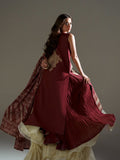 Maroon Binilyas Amour Luxury Lawn'26 Embroidered Unstitched 3-Piece Suit-185-A