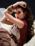Maroon Binilyas Amour Luxury Lawn'26 Embroidered Unstitched 3-Piece Suit-185-A