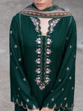 Silai Libas Linen Embroidered Stitched 3-Piece Suit-Ziva-Green