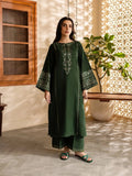 Green Silai Libas Linen Embroidered Stitched 2-Piece Suit-Green Lite