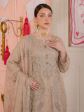 Gold-Noori Chiffon Embellished Stitched 3-Piece Suit-BSC26145 
