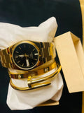 Golden Famus by Mahay Tissot Watch and Bracelet Set