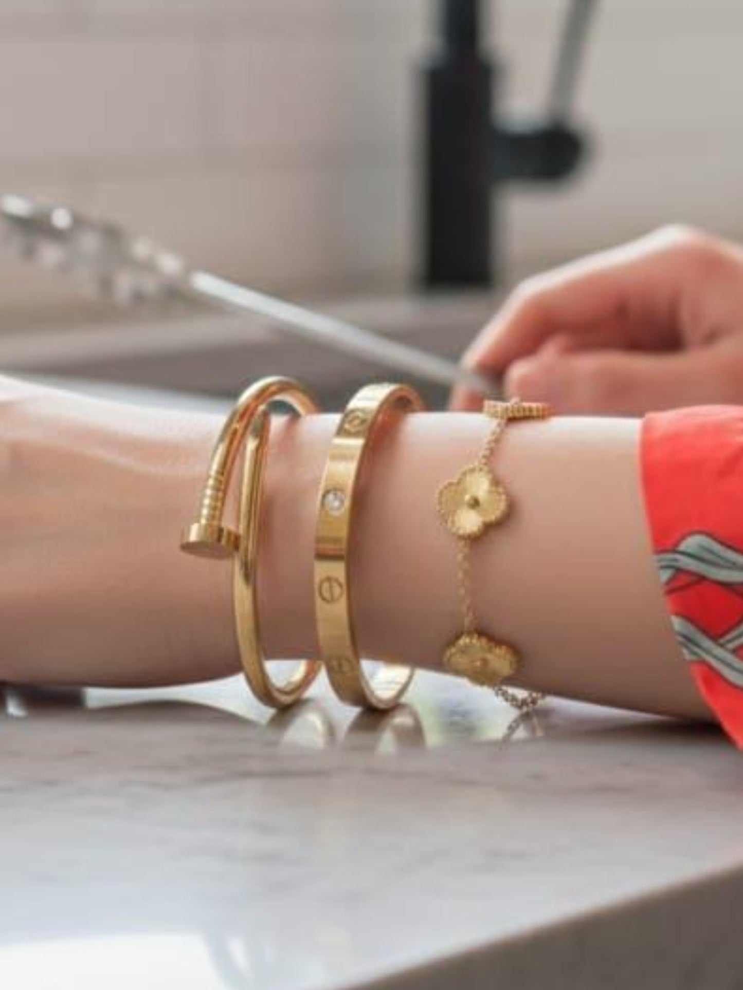 Golden Famus By Mahay Bracelet Pack of 3