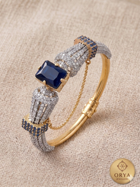 Orya Jewellery Sapphire Blue White Zircon Bangle