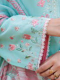Blue MAK Fashion Isra Lawn Drop'1 Embroidered Stitched 3-Piece Suit-Nerina