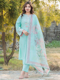 Blue MAK Fashion Isra Lawn Drop'1 Embroidered Stitched 3-Piece Suit-Nerina