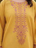 Yellow MAK Fashion Isra Lawn Drop'1 Embroidered Stitched 3-Piece Suit-Wanya