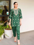 Green-Zeephire Lawn Embroidered Stitched 2-Piece Suit-Aiza Khan