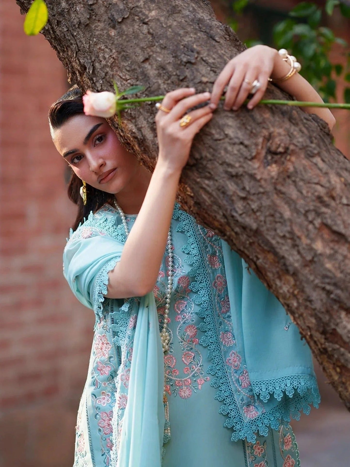 Mahnur Fiona Lawn'26 Embroidered Stitched 3-Piece Suit-F-12