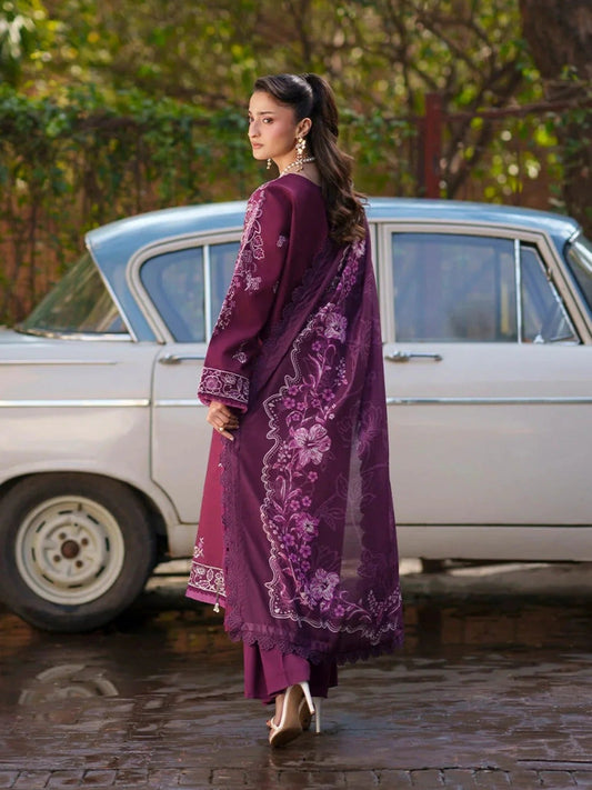 Mahnur Fiona Lawn'26 Embroidered Stitched 3-Piece Suit-F-10