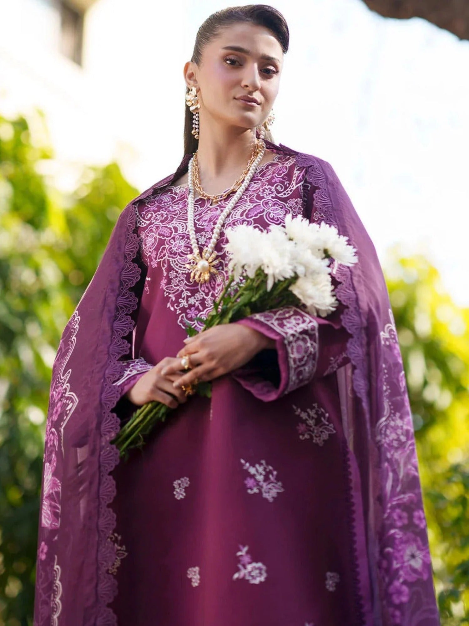 Mahnur Fiona Lawn'26 Embroidered Stitched 3-Piece Suit-F-10