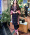 Savarna Cotton Embroidered Stitched 2-Piece Suit-Black