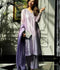 Savarna Raw Silk Embellished Stitched 3-Piece Suit-Lilac