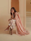 Pink Binilyas Mashriq luxury Lawn Embroidered Stitched 3-Piece Suit-D-111-B