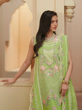 Green Binilyas Mashriq luxury Lawn Embroidered Stitched 3-Piece Suit-D-112-A