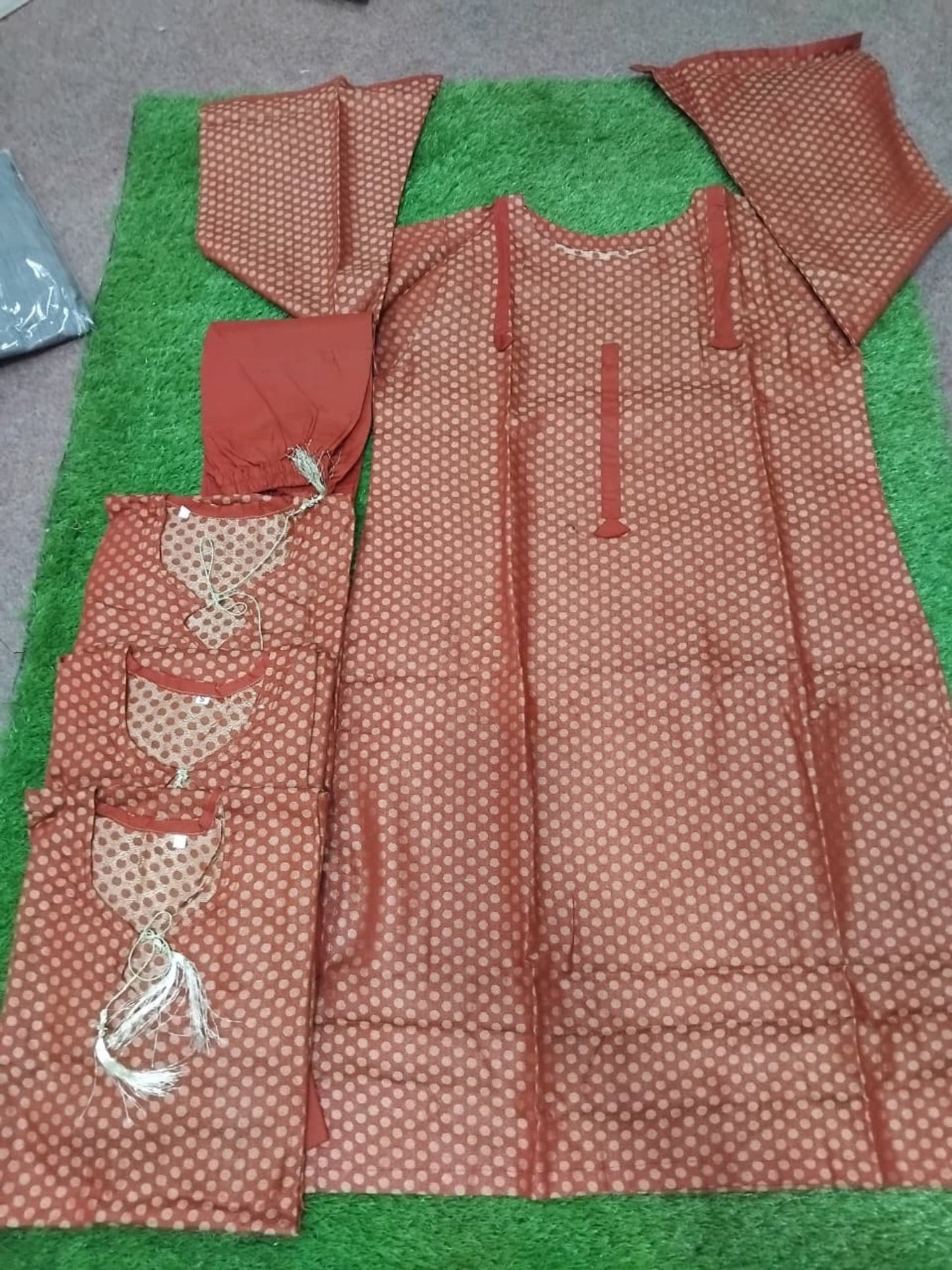 Orange-Bin Shaukat Lawn Brosha Printed Stitched 2-Piece Suit