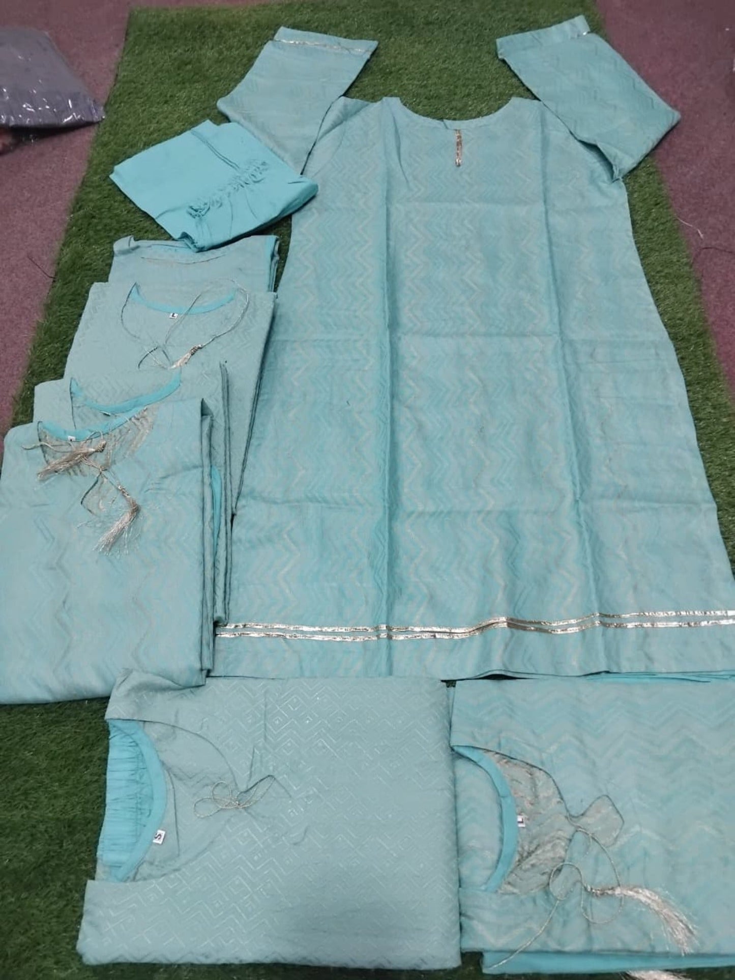 Blue-Bin Shaukat Lawn Brosha Printed Stitched 2-Piece Suit