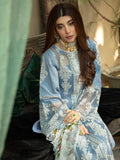 Blue Binilyas Dastak Luxury Lawn Embroidered Unstitched 3-Piece Suit-D17-B