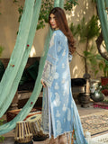Blue Binilyas Dastak Luxury Lawn Embroidered Unstitched 3-Piece Suit-D17-B