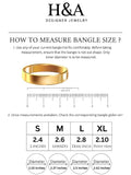 H&A Jewellery Gold Polished Openable Bangle