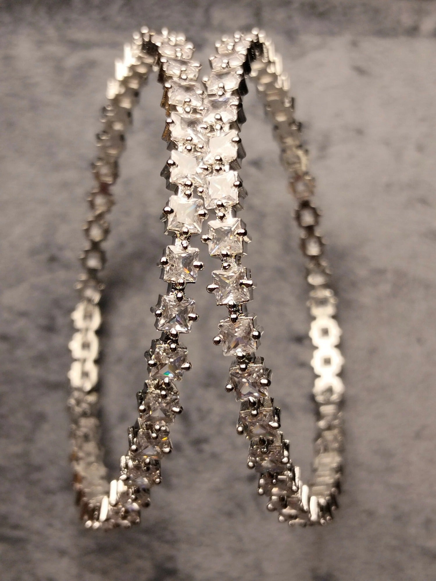 H&A Jewellery One Carat Silver Plated Bangles