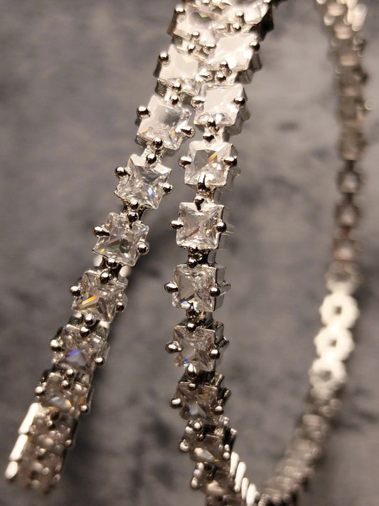 H&A Jewellery One Carat Silver Plated Bangles