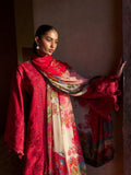 Red Hussain Rehar Zan SS'26 Lawn Embroidered Unstitched 3-Piece Suit-Qermez