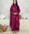 Ayat Closet Linen Embroidered Stitched 2-Piece Suit-Amber