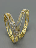 Silver and Gold-H&A Jewellery One Carat Silver Rhodium-Plated Bangles with Semi-Precious Stones