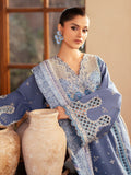 Blue Binilyas Mehroze Lawn Embroidered Unstitched 3-Piece Suit-91-A