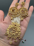Gold-H&A Jewellery Indian Rajwari Mala with Semi-Precious Stones