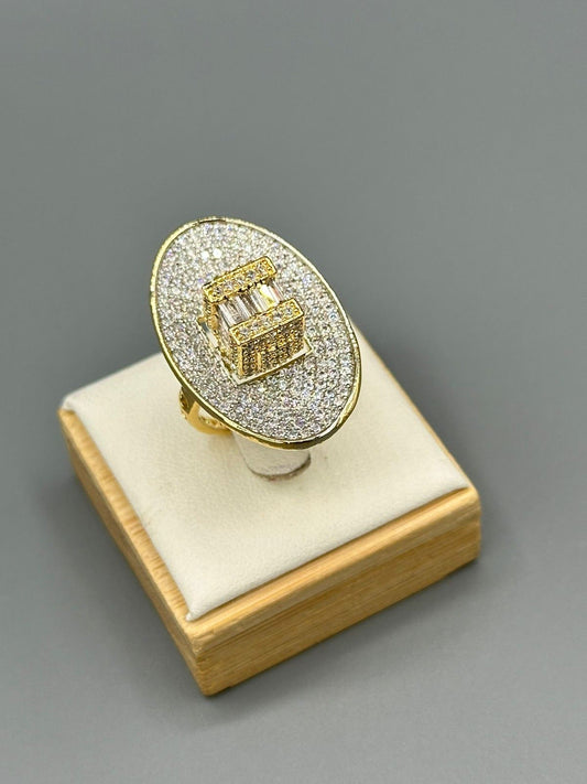 Golden and Silver-H&A Jewellery Adjustable Ring
