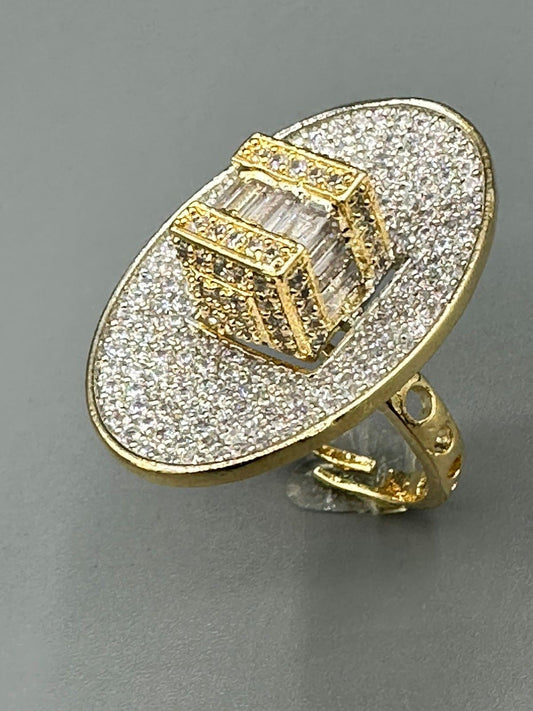 Golden and Silver-H&A Jewellery Adjustable Ring