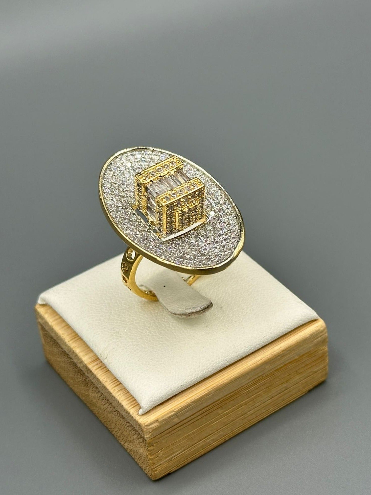 Golden and Silver-H&A Jewellery Adjustable Ring