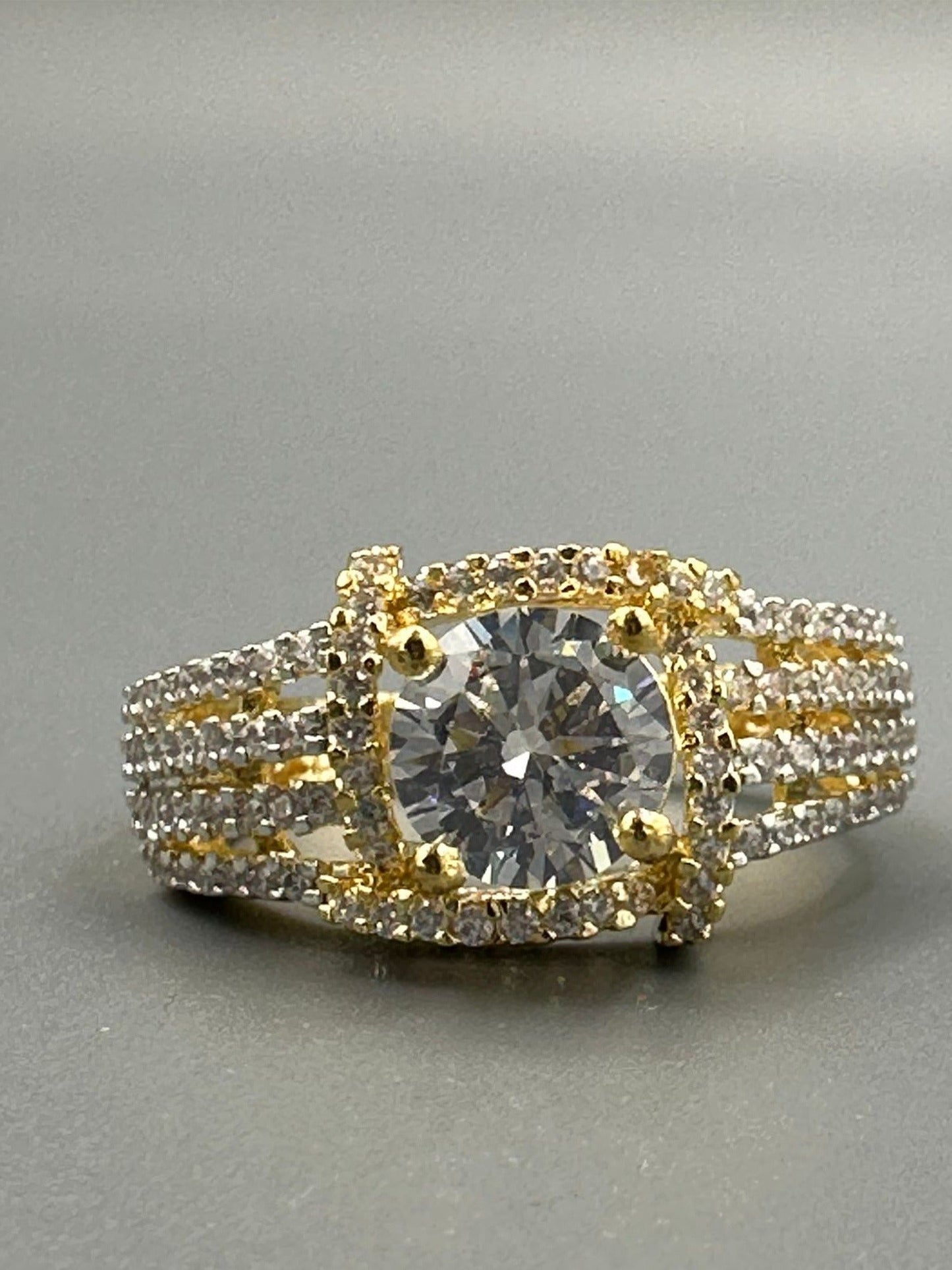 Silver and Gold-H&A Jewellery Adjustable Ring