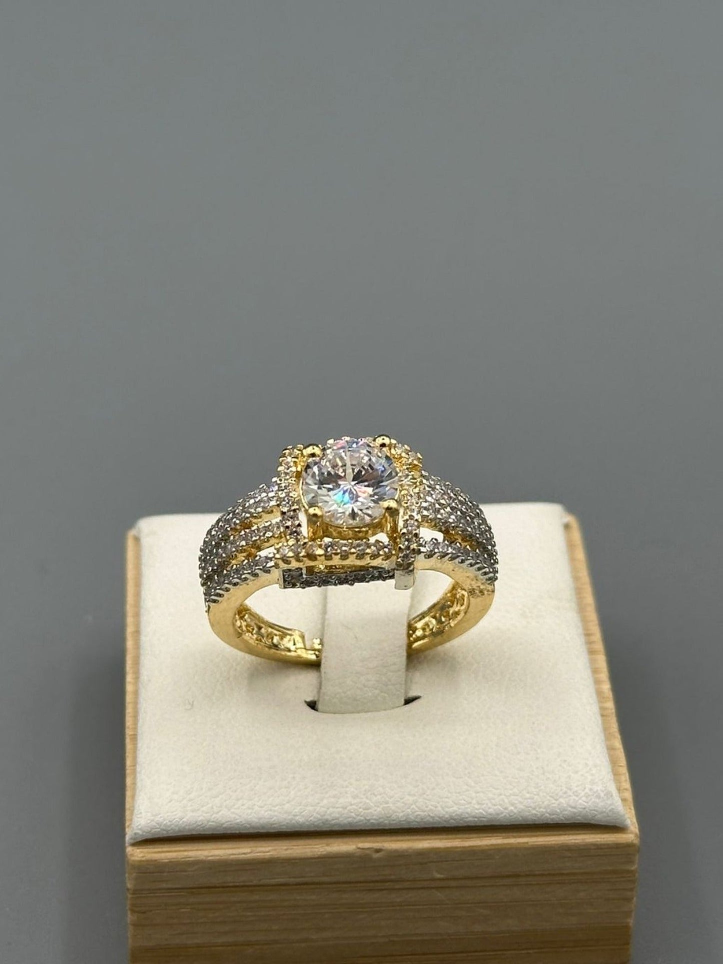 Silver and Gold-H&A Jewellery Adjustable Ring