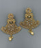 H&A Jewellery Indian Gold Plated Polki Earrings with Semi Precious Zircon