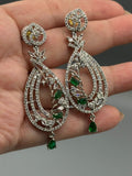 Silver and green-H&A Jewellery Earrings